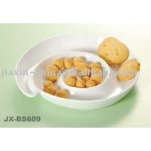 Snack de porcelana de color blanco JX-BS609